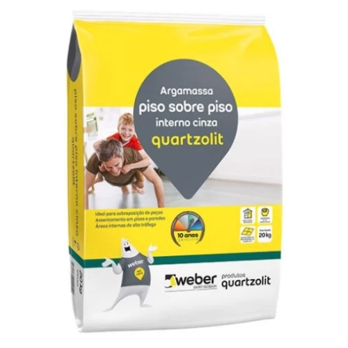Argamassa AC-III Interna Cinza para Porcelanato e Piso Sobre Piso de 20 Kg Quartzolit